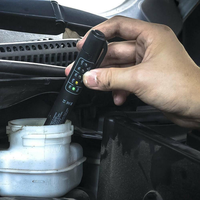 Brake Fluid Liquid Oil Tester Pen 5 LED Indicator Car Testing Tool for DOT3/DOT4/DOT5 - Rokcar