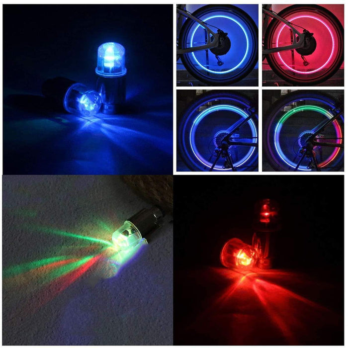 6PCS Car Auto Wheel Tire Tyre Air Valve Stem LED Light Cap Cover Accessories - Rokcar