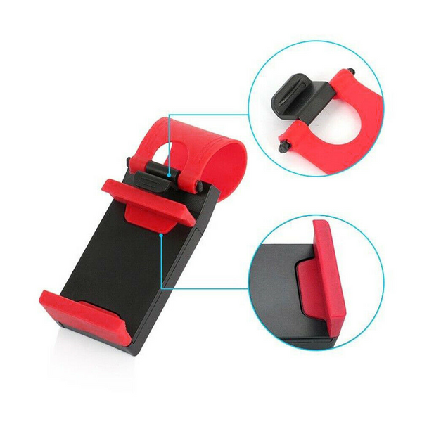 Car Interior GPS Phone Holder Mount Stand Steering Wheel Clip Accessories - Rokcar