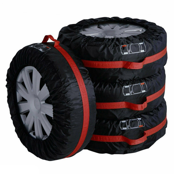 4Pcs Spare Tire Cover Case Polyester Tire Storage Bags Wheel Protector - Rokcar