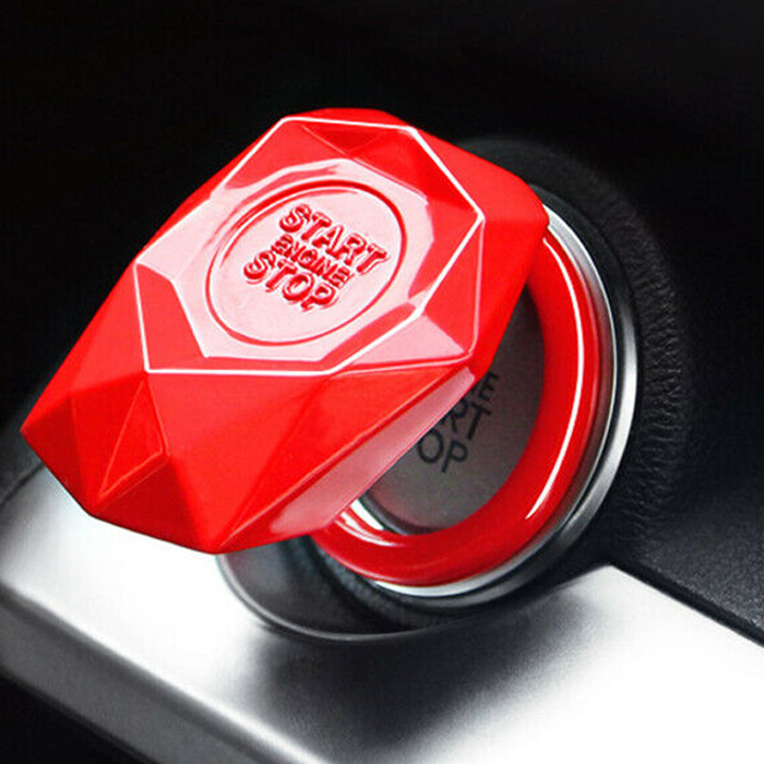 Auto Car SUV Decorative Red Accessories Button Start Switch Protection Cover - Rokcar