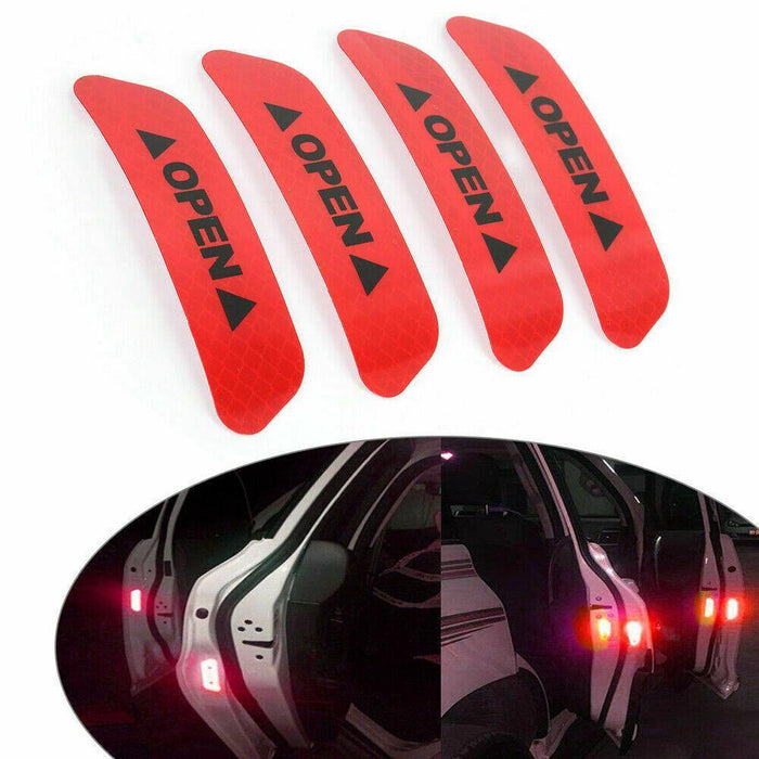 Safety Reflective Tape Open Sign Warning Mark Car Door Sticker - Rokcar