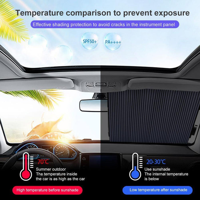 Car Retractable Windshield Anti-UV Car Window Foldable Sunshade - Rokcar