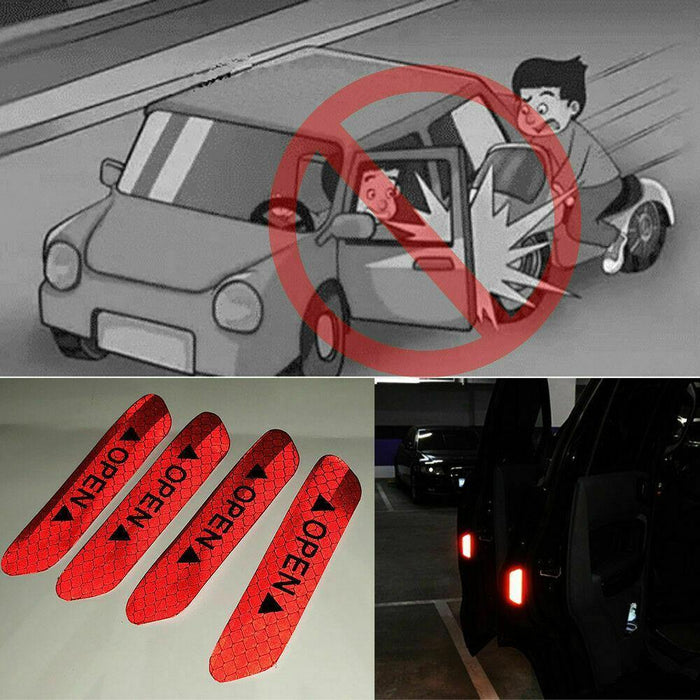 Safety Reflective Tape Open Sign Warning Mark Car Door Sticker - Rokcar