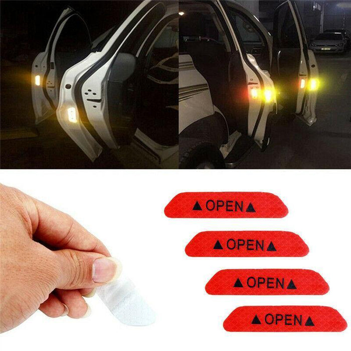 Safety Reflective Tape Open Sign Warning Mark Car Door Sticker - Rokcar