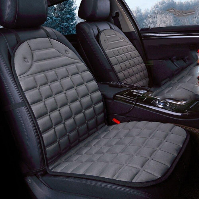 Car & SUV & Truck Seat Cushion, Black Polyester, Universal, Heated, Warm, For Winter - Rokcar