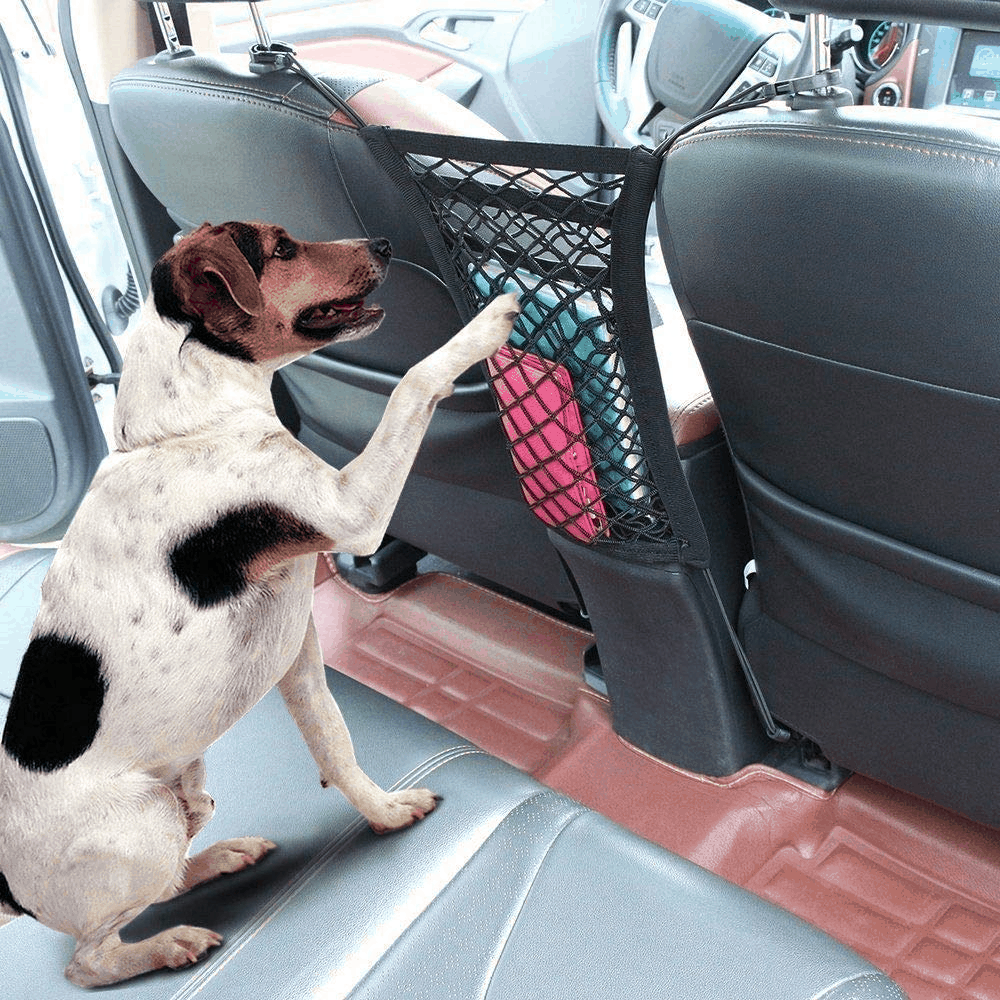 3-Layer Car Mesh Organizer,Seat Back Net Bag,Barrier of Backseat Pet K –  Rokcar