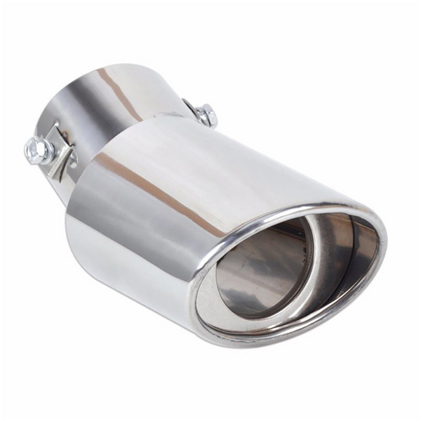 Chrome Car Stainless Steel Rear Exhaust Pipe Tail Muffler Tip Round Accessories - Rokcar