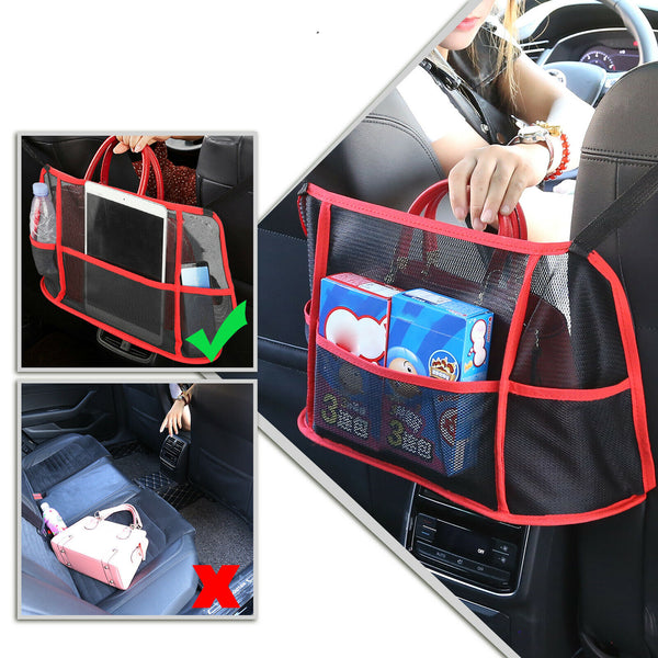 Car Mesh Organizer Bag Net Pocket Handbag Seat Side Storage Organizer Universal