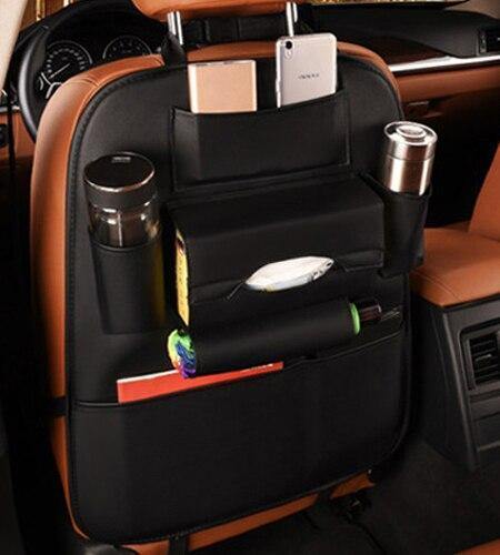 Leather Car-Styling Back Seat Storage Bag Organizer Multi-Pocket Storage - Rokcar