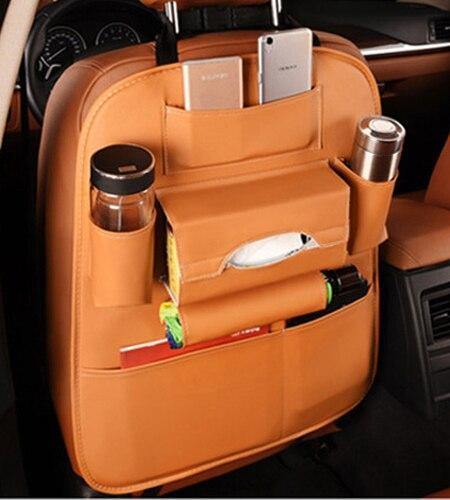 Leather Car-Styling Back Seat Storage Bag Organizer Multi-Pocket Storage - Rokcar