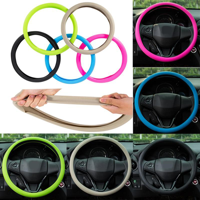 36-40CM Food Grade Silicone Auto Steering-Wheel Cover Anti-slip - Rokcar