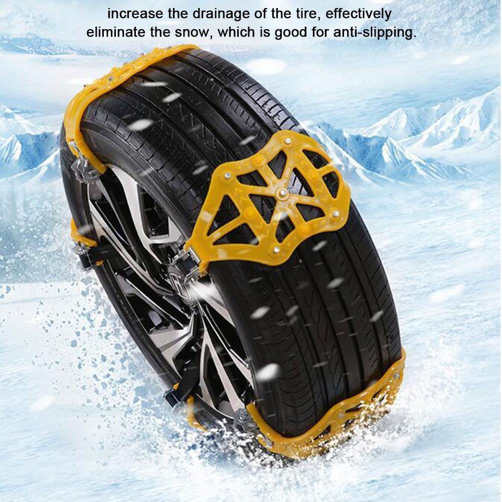 Maso Universal Tire Chains 6Pcs Anti-Skid Snow Chains Portable Easy to  Mount Emergency Traction Car Snow Tyre Chains Universal for Tyres Width