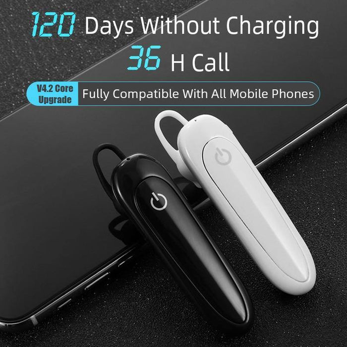 Wireless Earphone 24 Hours Play Business Bluetooth Headset Car Hands Free With Mic - Rokcar