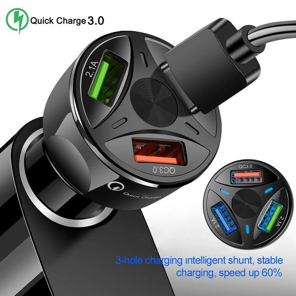 USB Car Charger QC 3.0 USB Fast Charging For Mobile Phone - Rokcar