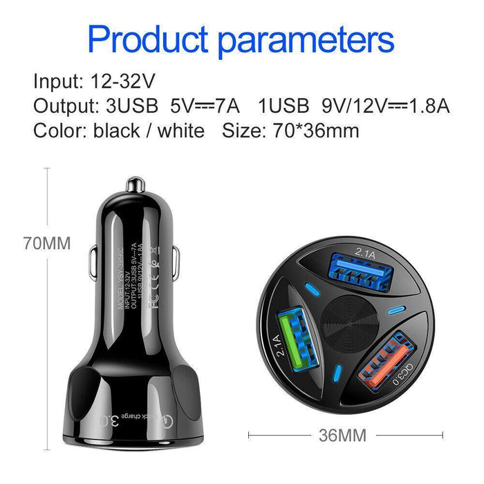 USB Car Charger QC 3.0 USB Fast Charging For Mobile Phone - Rokcar