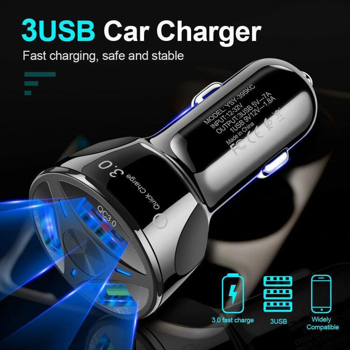 USB Car Charger QC 3.0 USB Fast Charging For Mobile Phone - Rokcar