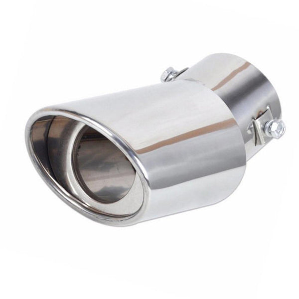 Chrome Car Stainless Steel Rear Exhaust Pipe Tail Muffler Tip Round Accessories - Rokcar