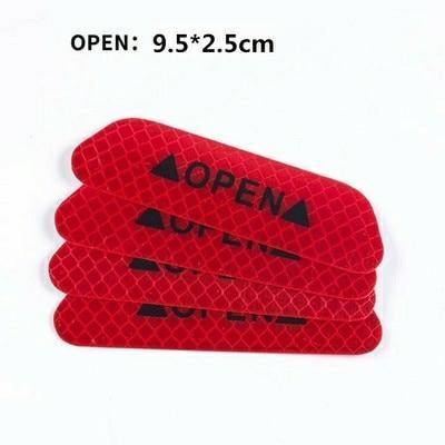 Safety Reflective Tape Open Sign Warning Mark Car Door Sticker - Rokcar