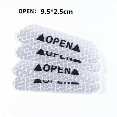 Safety Reflective Tape Open Sign Warning Mark Car Door Sticker - Rokcar