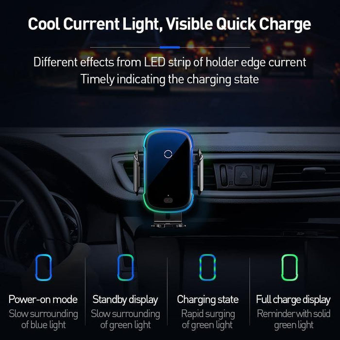 15W Fast Wireless Car Charger Mount for Air Vent Mount Car Intelligent Phone Holder - Rokcar