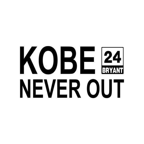 6" * 3" KOBE NEVER OUT Sticker Letters Vinyl For Car Auto - Rokcar