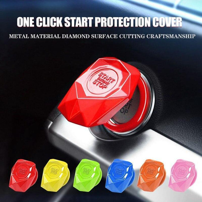 Auto Car SUV Decorative Red Accessories Button Start Switch Protection Cover - Rokcar