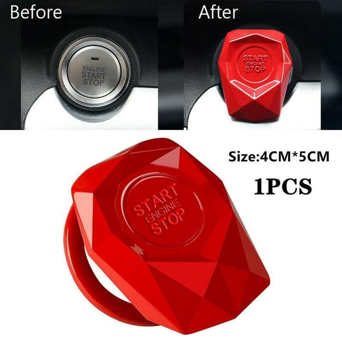 Auto Car SUV Decorative Red Accessories Button Start Switch Protection Cover - Rokcar