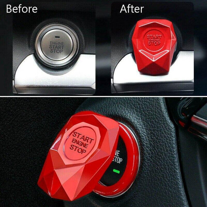 Auto Car SUV Decorative Red Accessories Button Start Switch Protection Cover - Rokcar