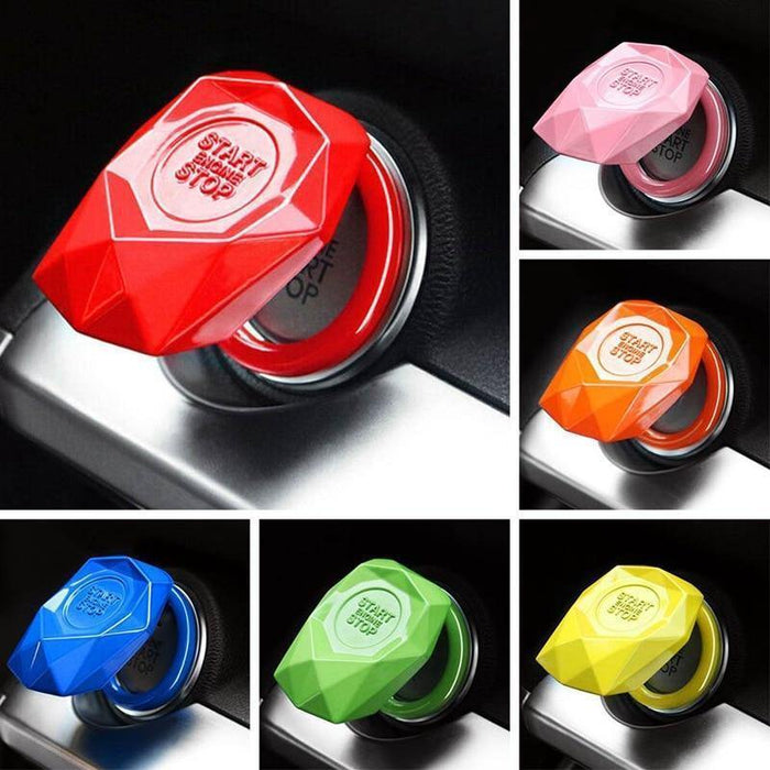 Auto Car SUV Decorative Red Accessories Button Start Switch Protection Cover - Rokcar