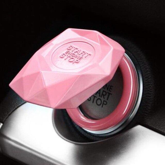 Auto Car SUV Decorative Red Accessories Button Start Switch Protection Cover - Rokcar