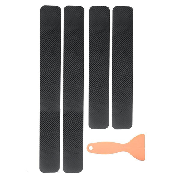 4/5PCS Carbon Fiber Car Door Plate Sill Scuff Cover Anti Scratch Sticker - Rokcar