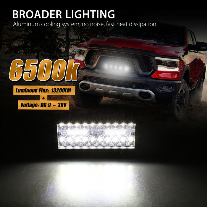 400W 7''Car LED Work Light Bar Spot Flood Beams Combo For Off-road SUV Truck