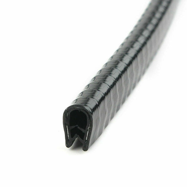 20FT Car Door Trim Edge Strip Lock Guard Moulding Rubber Seal Protector Black