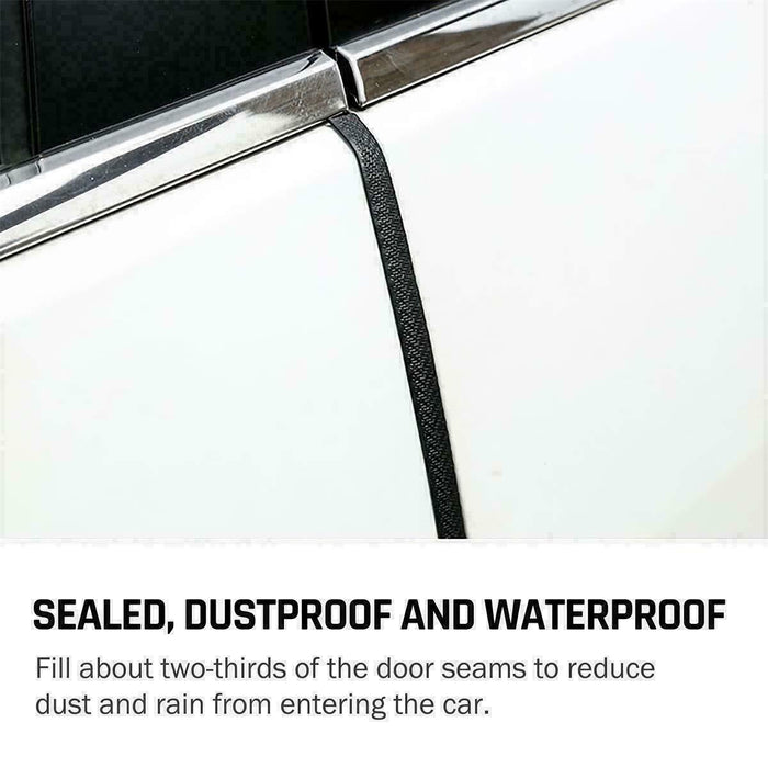 20FT Car Door Trim Edge Strip Lock Guard Moulding Rubber Seal Protector Black