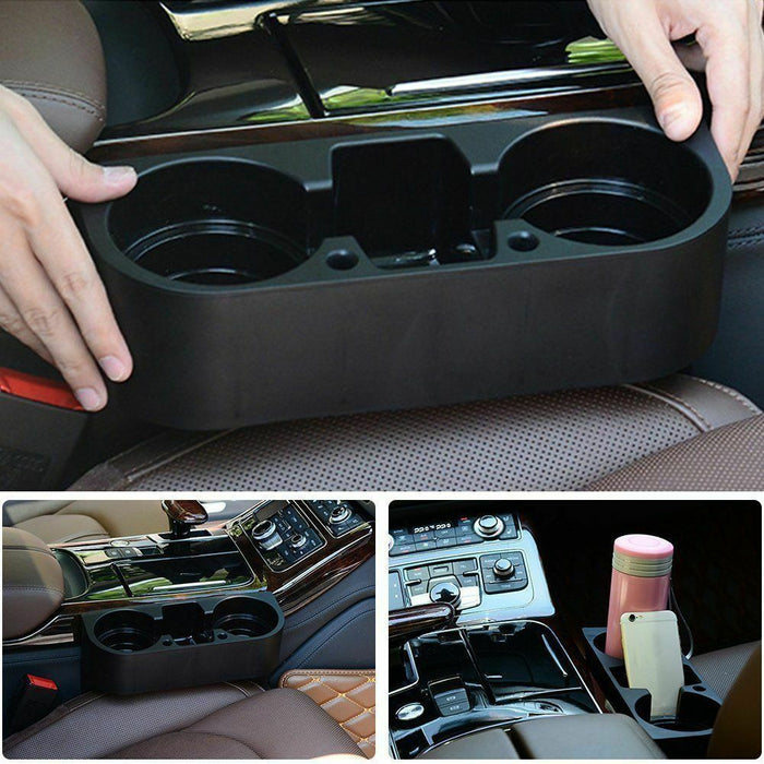 Car Seat Seam Wedge Cup Holder Food Drink Bottle Mount Stand Storage Organizer