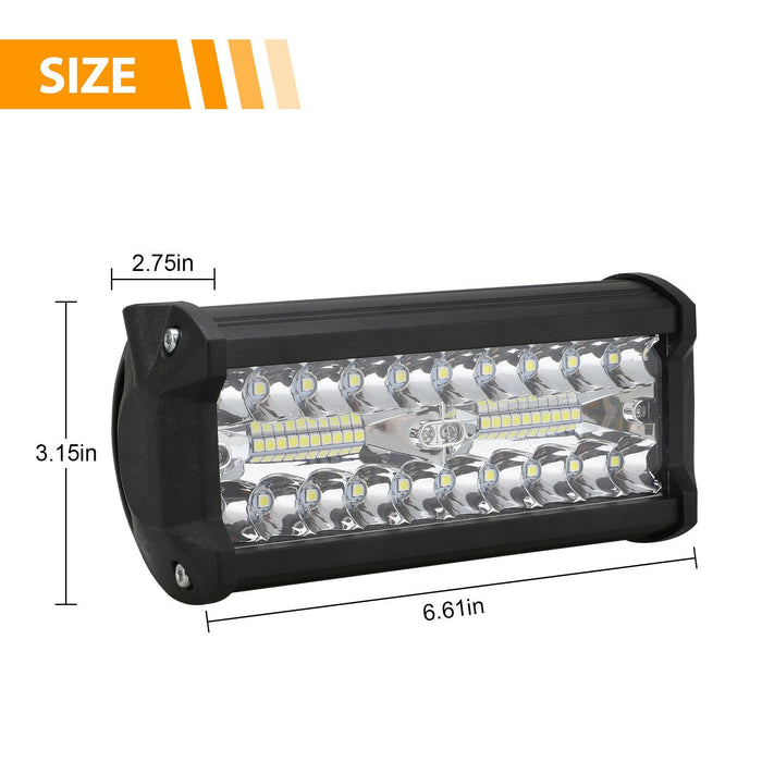 400W 7''Car LED Work Light Bar Spot Flood Beams Combo For Off-road SUV Truck